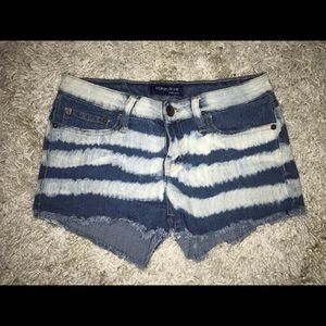 Striped Jean Shorts